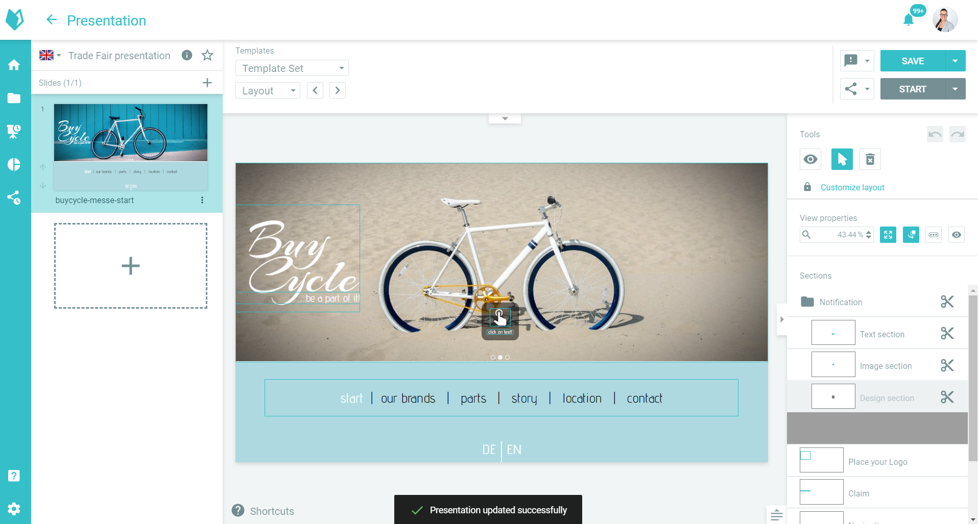 Creating interactive presentations presono s knowledgebase